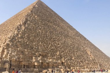 Giza müze kompleksi, Mısır - 27 Ağustos 2017: giza piramitleri. Büyük Piramitler Mısır. Dünyanın yedinci harikası. Antik megaliths