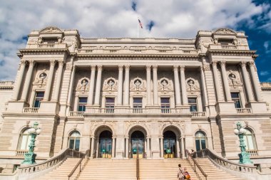 Washington, Amerika Birleşik Devletleri - 23 Haziran 2017: Kongre Kütüphanesi. Amerika Birleşik Devletleri'ndeki en büyük kütüphane
