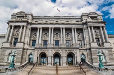 Washington, Amerika Birleşik Devletleri - 23 Haziran 2017: Kongre Kütüphanesi. Amerika Birleşik Devletleri'ndeki en büyük kütüphane