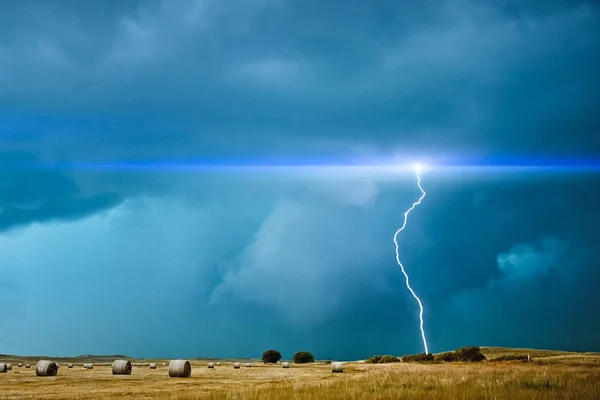 Blesky Obloze Elektrické Výboje Nebi — Stock fotografie