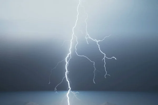 Lightning in the sky. Electric discharges in the sky.