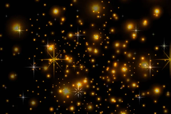 Estrellas Animadas Sobre Fondo Negro Cielo Estrellado — Foto de Stock