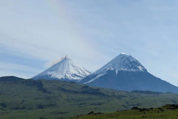 Vulcano Kamchatka Klyuchevskaya Collina Natura Kamchatka Montagne Vulcani — Foto Stock