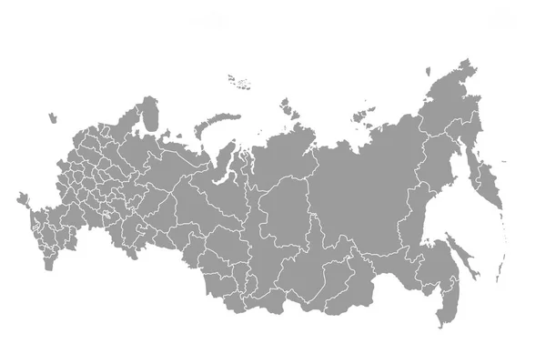 Mapa Esquemático Rusia Sobre Fondo Blanco — Foto de Stock