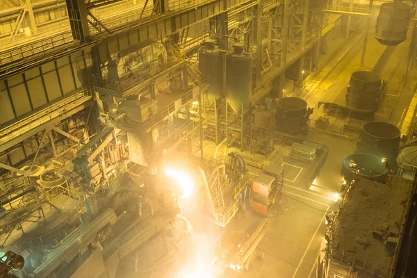 Vlamboogoven Stalen Smeltende Plant Metalen Gieterij — Stockfoto
