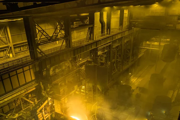 Vlamboogoven Stalen Smeltende Plant Metalen Gieterij — Stockfoto