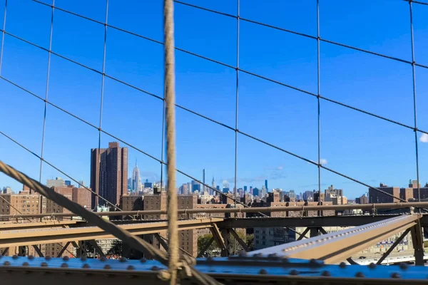 New York Verenigde Staten Juni 2015 Brooklyn Bridge Lopen Brug — Stockfoto