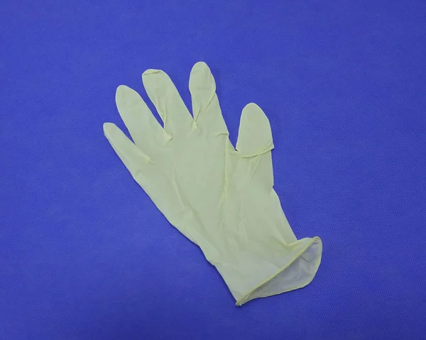 Χειρουργικά Γάντια Λευκό Χρησιμοποιώντας Για Ιατρική Και Χειρουργική Διαδικασία — Φωτογραφία Αρχείου