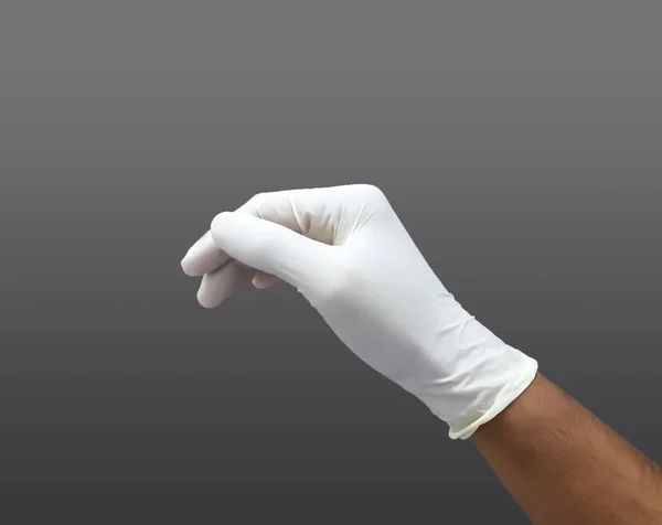 Αποστειρωμένο Γάντι Στο Χέρι Πριν Από Χειρουργική Επέμβαση — Φωτογραφία Αρχείου