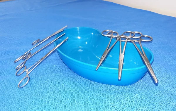 Chirurgische Instrumenten Met Nier Schotel — Stockfoto