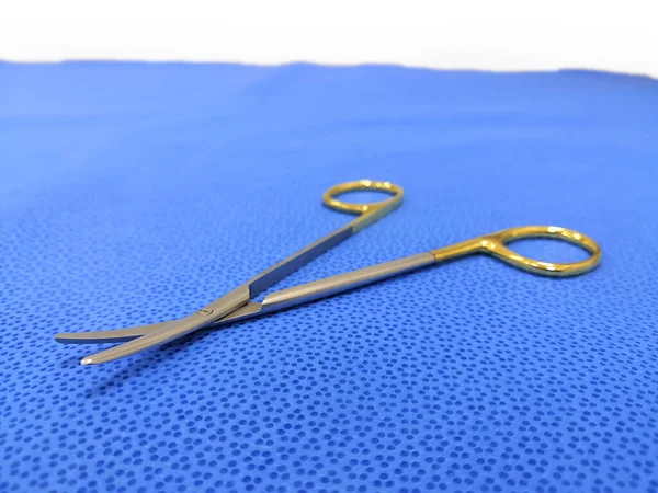 Zbliżenie Obrazu Medycznego Chirurgiczne Nożyczki Metzenbaum — Zdjęcie stockowe