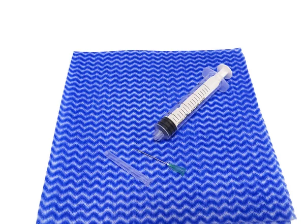Plast Disponibel Medicinsk Spruta Med Löstagbar Rostfritt Stål Nål — Stockfoto