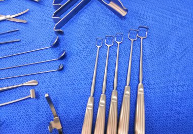 ENT Cerrahi Enstrümanlarının Yakın Çekim Görüntüsü