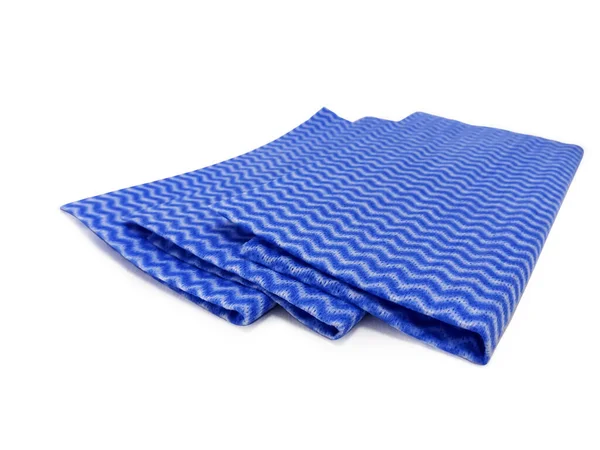 Pano Azul Descartável Prato Pano Usando Para Fins Limpeza — Fotografia de Stock