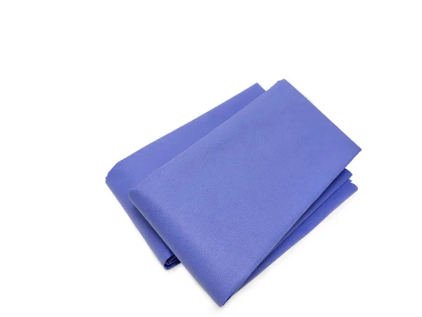 Isolerad Bild Blue Drape Sheet Använda För Ångsterilisering Och Medicinskt — Stockfoto