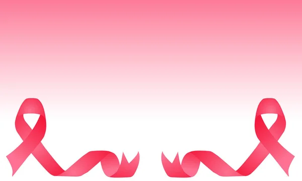 Pink Color Ribbon Border Vector Ontwerp Handig Voor Breast Cancer — Stockvector