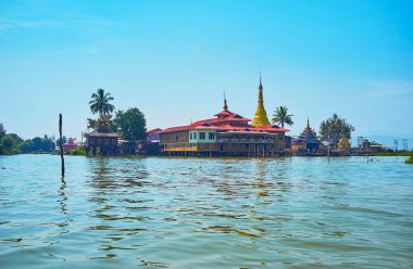 Inle Gölü antik manastırlar, pagodadan, türbelerin ve mezar kompleksi, Ywama, Myanmar da dahil olmak üzere çok sayıda Budist tarihi yerler sahiptir.