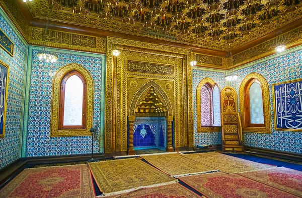 Kairo Egypten December 2017 Mihrab Manial Palace Moskén Dekorerad Med — Stockfoto