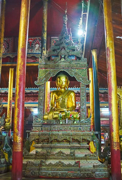 Ywama Myanmar Februar 2018 Das Bild Des Buddha Der Nga — Stockfoto