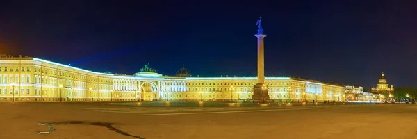 Panoramiczny Widok Piękny Zestaw Plac Pałacowy Frontu Budynku Sztabu Generalnego — Zdjęcie stockowe