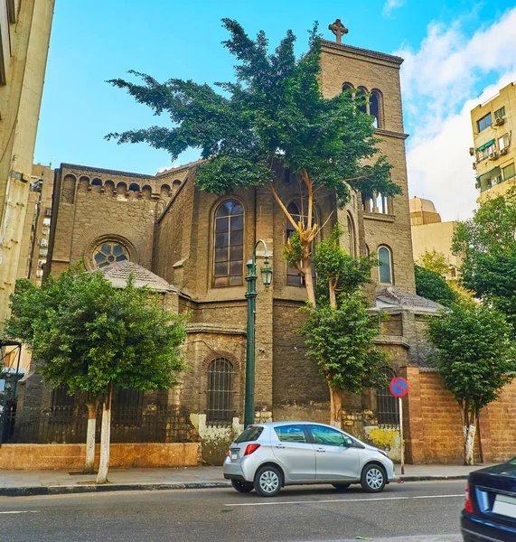 Igreja Católica Santa Maria Paz Está Localizada Rua Qasr Nil — Fotografia de Stock