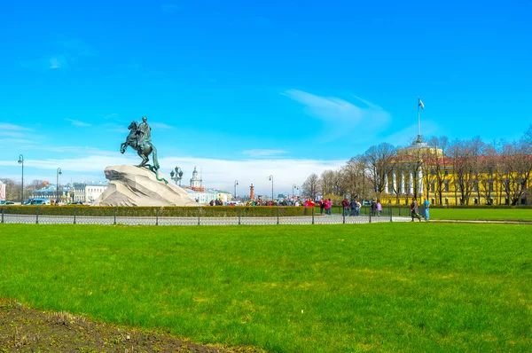 Saint Petersburg Rusya Nisan 2015 Binicilik Peter Büyük Kentin Büyük — Stok fotoğraf
