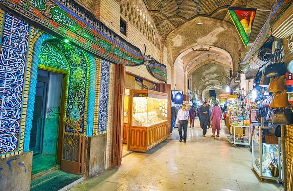 Kerman Iran Oktober 2017 Middeleeuwse Bakstenen Steegje Van Sartasari Bazaar — Stockfoto