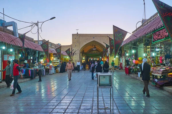 Kerman Irán Octubre 2017 Noche Momento Perfecto Para Visitar Bazar — Foto de Stock