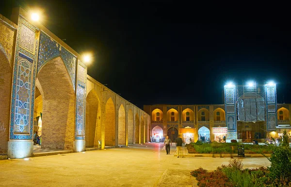 Kerman Iran October 2017 Old Tiled Portals Ganjali Khan Bazaar — Stock Photo, Image