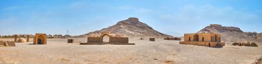 The site of Towers of Silence (Dakhma) is the famous historical and religious Zoroastrian complex, that were used for burial ceremonies, Yazd, Iran.