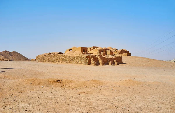 Stone Adobe Ruins Khaiele Ritual Zoroastrian Buildings Located Desert Next — Stock Photo, Image