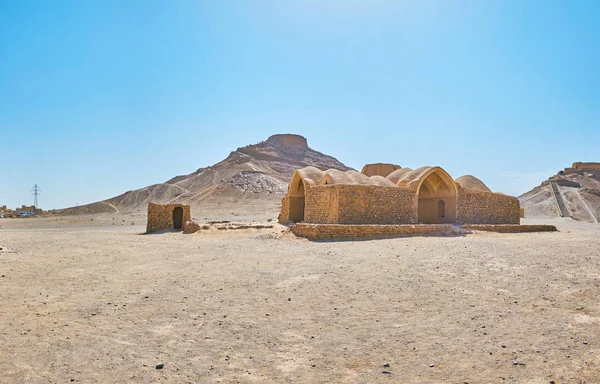 Ancient Ruilns Khaiele Ritual Buildings Tower Silence Place Zoroastrian Burial — Stock Photo, Image