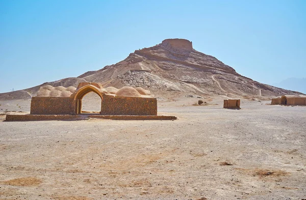 Ancient Site Dakhma Dakhmeh Towers Silence Situated Next Yazd Includes — Stock Photo, Image