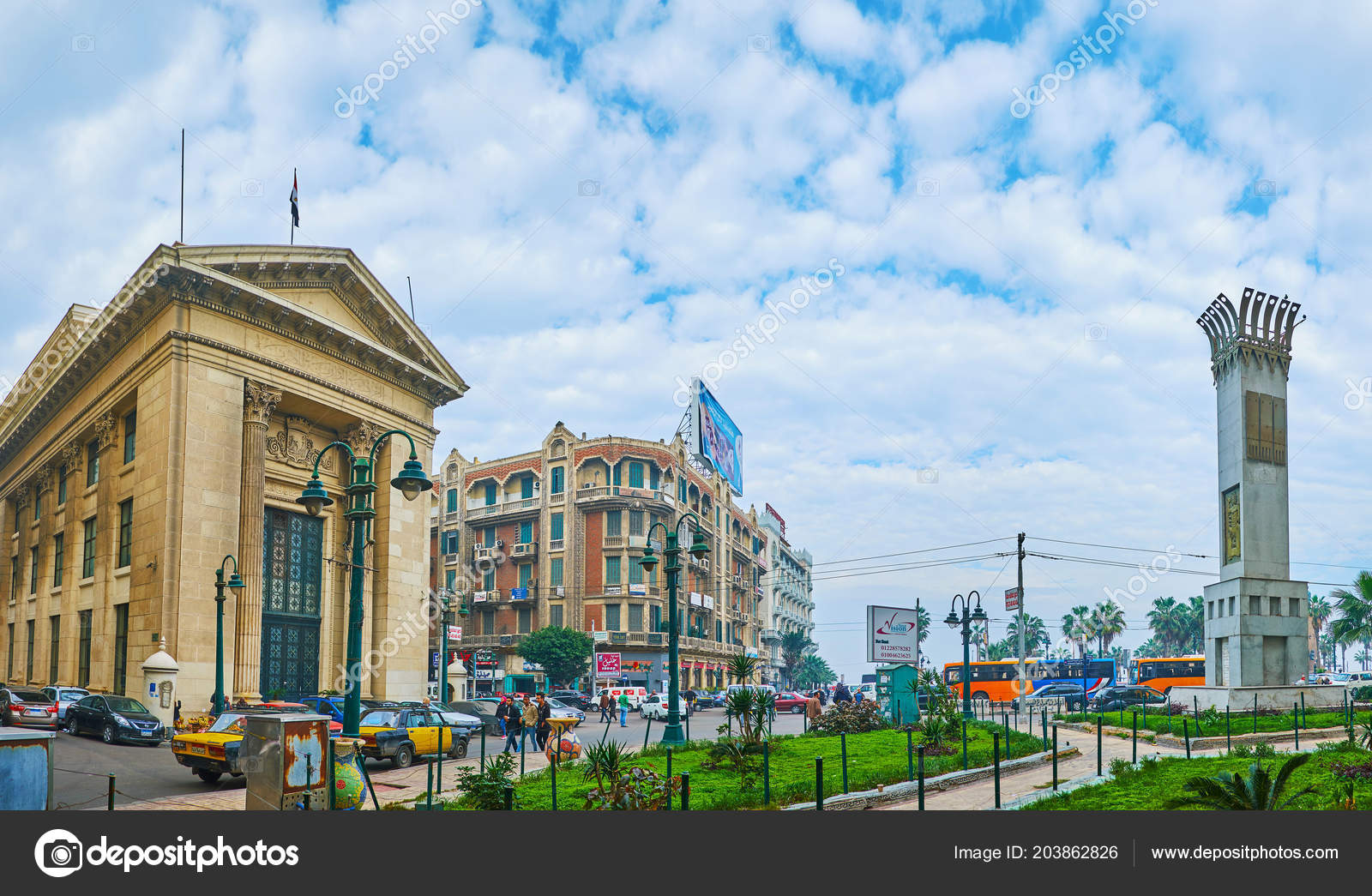 Alexandria Egypt December 2017 Panoramic Cityscape Chamber