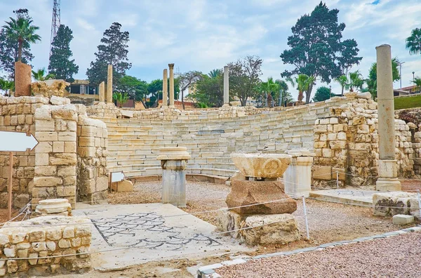 Die Ruine Des Römischen Amphitheaters Auch Kom Dekka Kom Dikah — Stockfoto