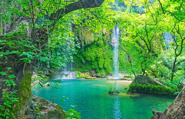 Naturaleza Idílica Del Parque Cascadas Kursunlu Situado Junto Antalya Famoso — Foto de Stock