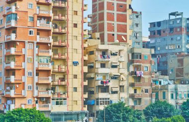 Karmouz bölgesinin - yoğun konut yoksul şehir, İskenderiye, Mısır nüfusu çok arttı.