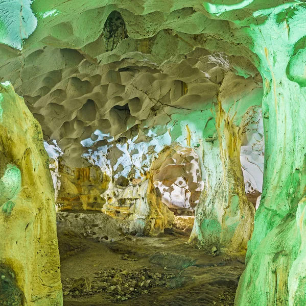 Chambre Grotte Karain Avec Relief Unique Des Formations Spéléotiques Des — Photo