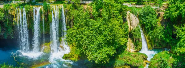 Felső Duden Vízesés Szépsége Miatt Egyik Legnépszerűbb Látványosságai Resort Antalya — Stock Fotó