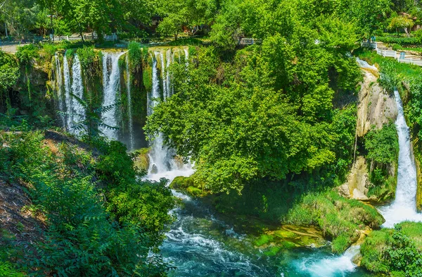 Lush Green Park Upper Duden Waterfall Perfect Place Spend Free — Stock Photo, Image