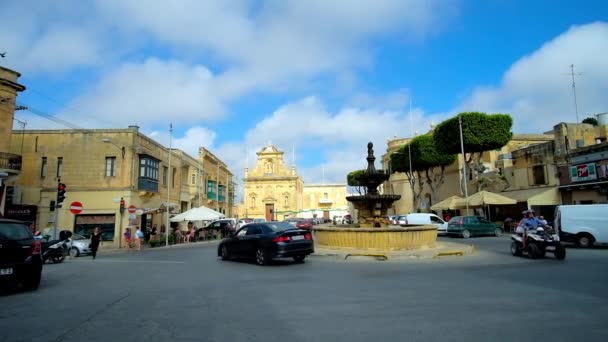 Victoria Malta Juni 2018 Ensemble Historischer Francis Platz Mit Alten — Stockvideo