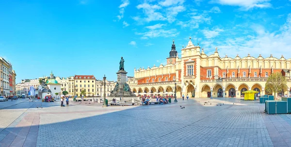Krakow Polonia Giugno 2018 Vista Panoramica Sulla Piazza Principale Mariacki — Foto Stock