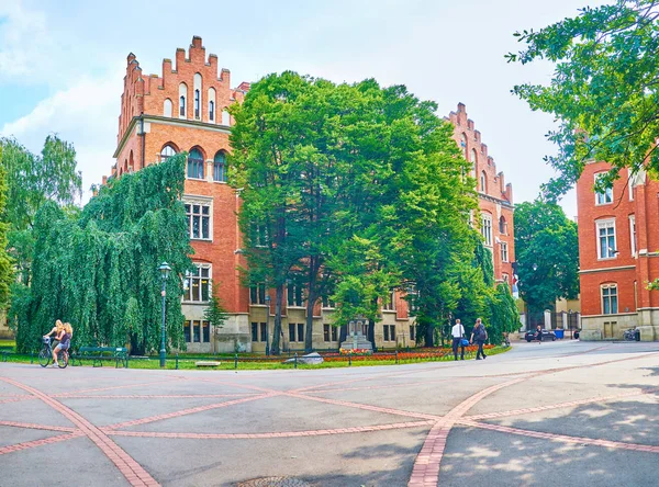 Krakow Polónia Junho 2018 Belo Edifício Witkowski Collegium Departamento História — Fotografia de Stock