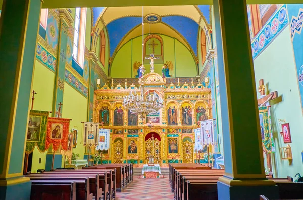 Krakow Polonia Junio 2018 Interior Iglesia Greco Católica Ucraniana Exaltación —  Fotos de Stock