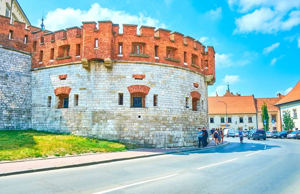 Krakow Poland June 2018 Beautiful Defensive Sigizmund Iii Vasa Tower — Stock Photo, Image