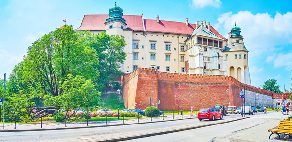 Krakow Poland June 2018 Panoramic View Wawel Castle Royal Castle — Stock Photo, Image