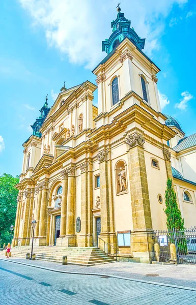Güzel Anna Kilisesi Polisha Barok Tarzı Mimaride Krakow Polonya Iyi — Stok fotoğraf