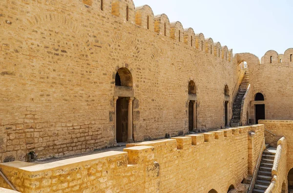 Poziomy Ogromny Wał Twierdza Ribat Znajduje Się Medina Sousse Tunezja — Zdjęcie stockowe