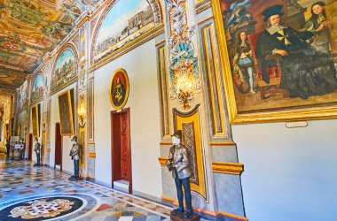Valletta, Malta - 17 Haziran 2018: Devlet odaları, büyük usta'nın Sarayı ana şehir tarihi yerler, 17 Haziran'da Valletta biridir.