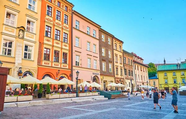 Krakow Poland June 2018 Maly Rynek Little Market Square Boasts — Stock Photo, Image